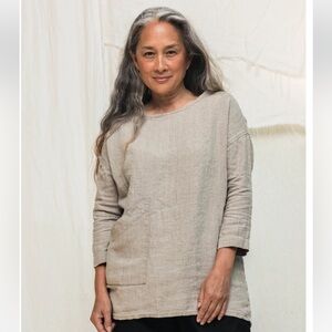 Elizabeth Suzann Harper long sleeve mid weight tunic - Flax